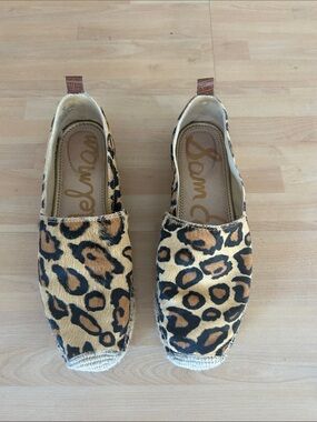 Sam Edelman Leopard Print Slip-On Espadrilles - Tan/Black - Size 8 Women’s